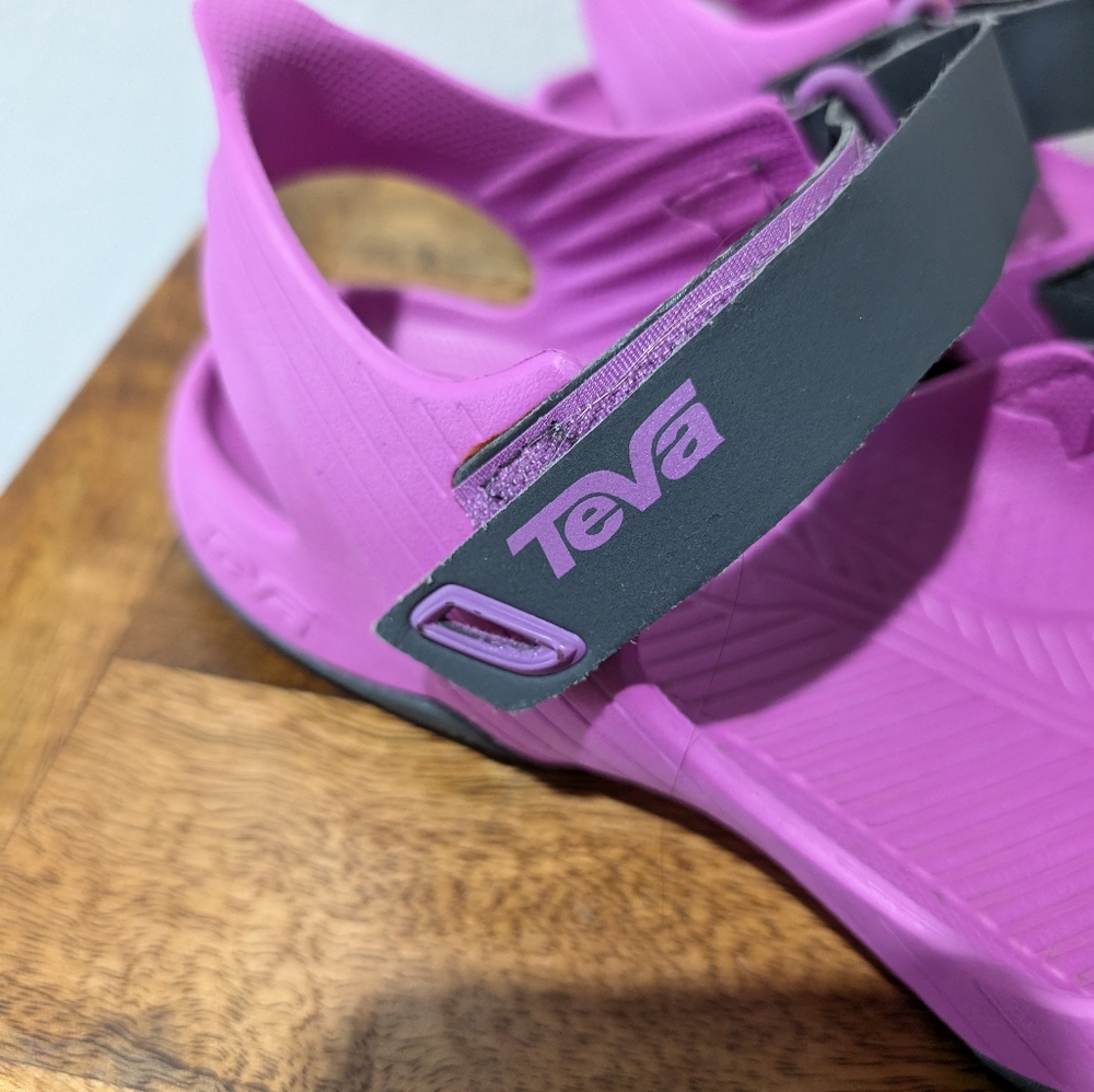 Teva womens adjustable strappy sandals rubber Sole Purple & Gray 1004912 Size 10 - Picture 7 of 9
